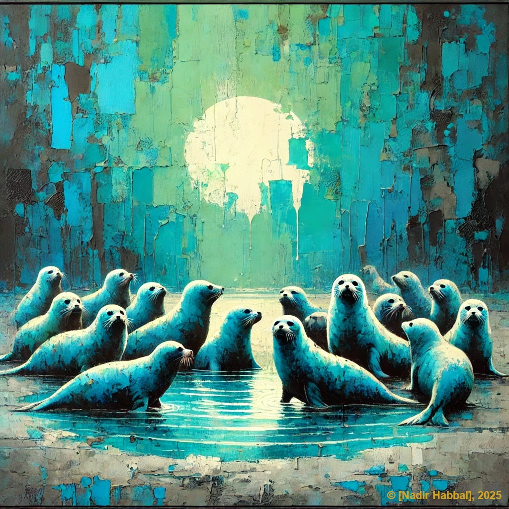 moderne Malerei-Flüstern der Gezeiten