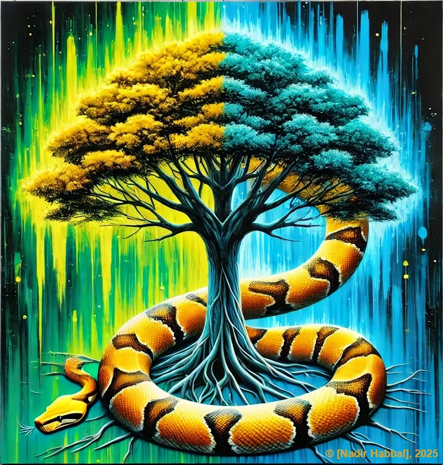 moderne Malerei-Flüstern der Schlange