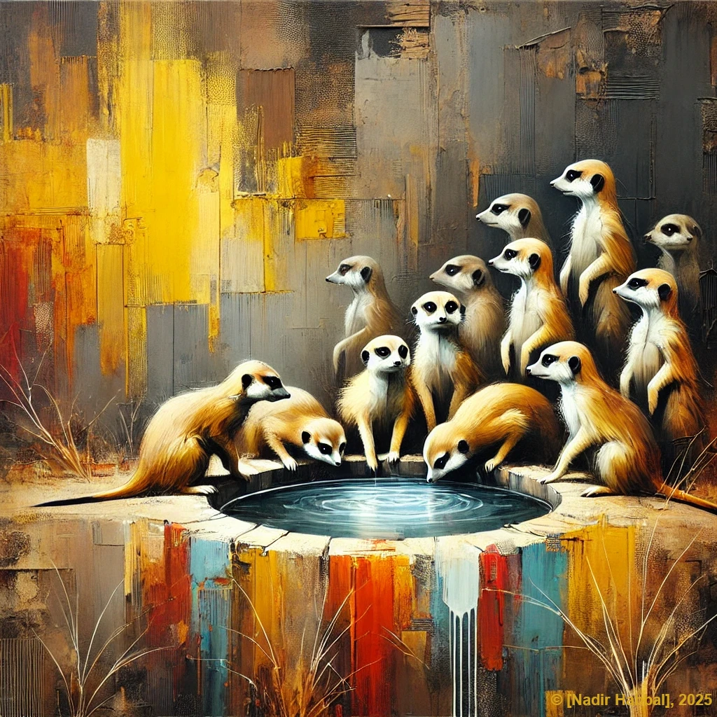 moderne Malerei-Gemeinschaft im Sonnenlicht