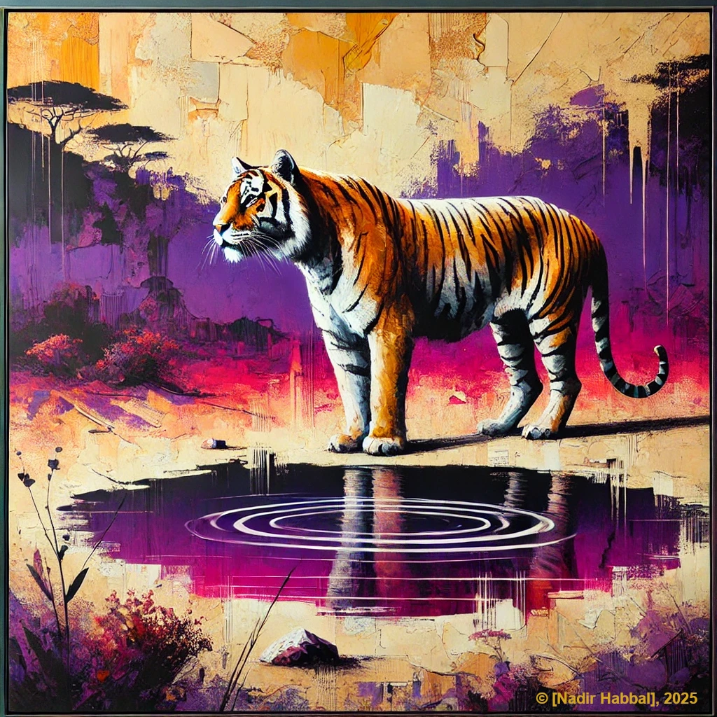 moderne Malerei-Stille Wildnis