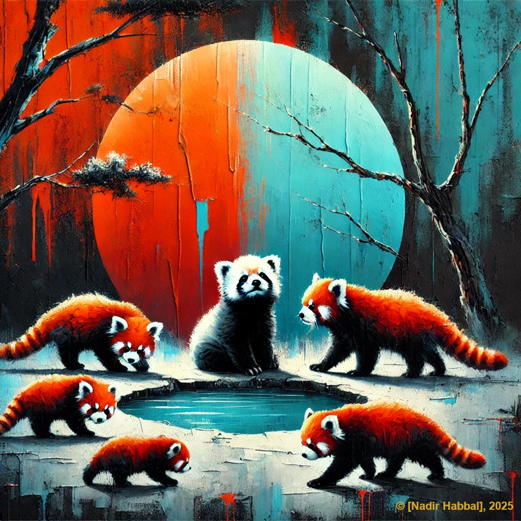 moderne Malerei-Versammelte Stille