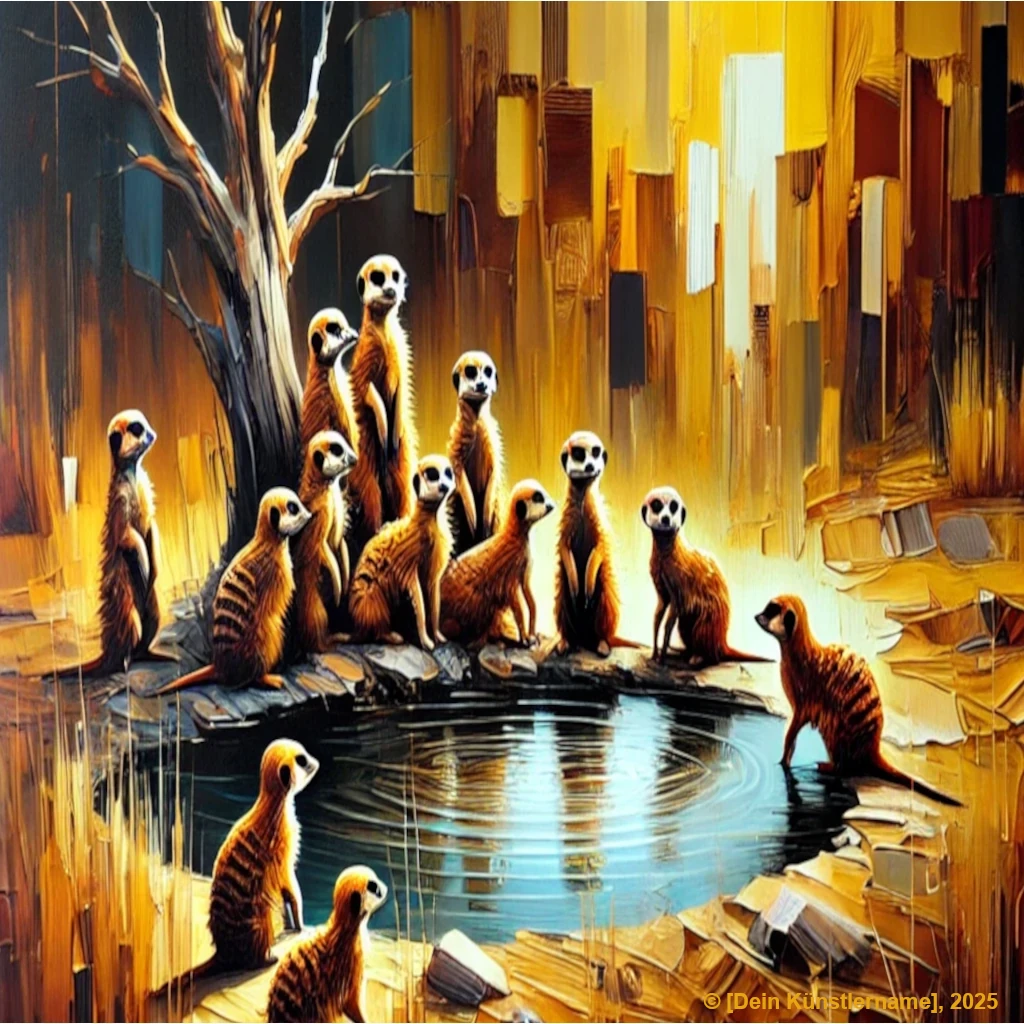 moderne Malerei-Wächter der Wüste